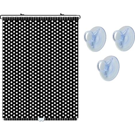 Stores enrouleurs, Installation par ventouse, Protection solaire, Noir 50cm x 125cm (1/2)