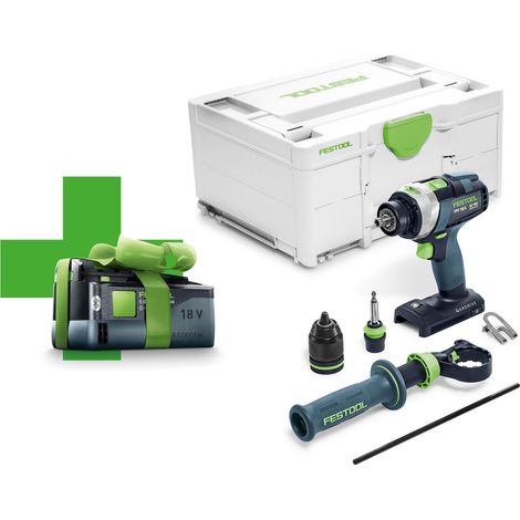 Schlagbohrschrauber FESTOOL QUADRIVE TPC 18/4 I-Basic (1 x 5,0 Ah + Systainer SYS3 M 187) (1/10)