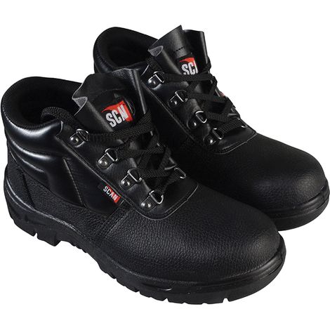 Scan JC-B917 4 D-Ring Chukka Safety Boots Black UK 4 EUR 37 SCAFWCHUK4 (1/4)