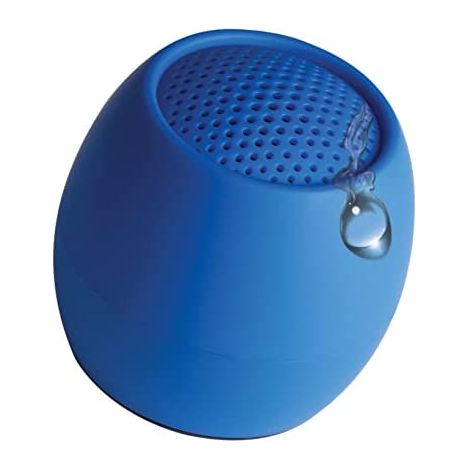 Boompods Bluetooth Zero Speaker: leistungsstarke, wasserdichte Mini-Lautsprecher mit Dual-Pairing-Option, Selfie-Funktion und drahtlosem Mikrofon mit großem Sound (blau)
