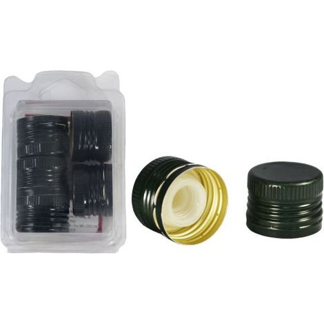 1CF TAPPO IN ALLUMINIO CON VERSATORE PER BOTTIGLIA OLIO mm. 31,5x24 - Pz. 5