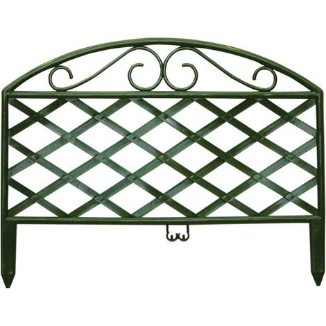 Recinzione Giardino Aiula Modulare in Plastica Ornamento Bordo 5 Pz Verdemax (1/2)
