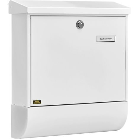 BURG Briefkasten VARIO-SET - mit Zeitungsbox, Stahl verzinkt weiß (1/5)