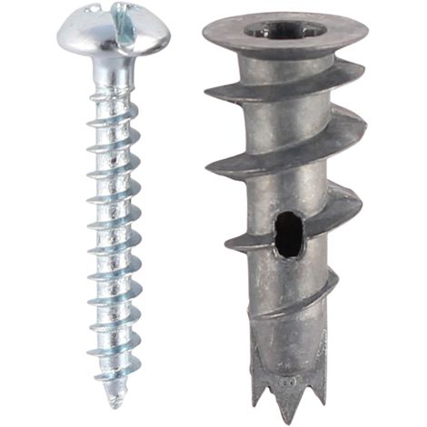 TIMCO Plasterboard Metal Speed Plugs & Screws Silver - 31.5mm