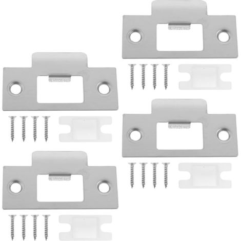 Lot de 4 plaques de renfort pour portes extérieures, acier inoxydable, lot de panneaux de porte, protection contre l'usure pour usage résidentiel (1/5)