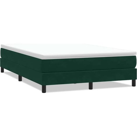 Maison Exclusive - Cama box spring sin colchón verde oscuro terci (1/5)
