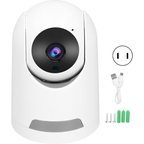 Caméra sans fil WIFI 1080P HD, contrôle à distance mobile, vision nocturne, compatible Tuya, domestique 100‑240V, prise US (1/5)