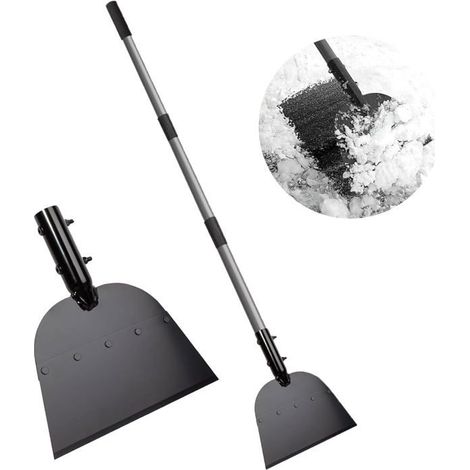 HOXILEELEO - Pelle plate, pelle à neige, grattoir à glace, broyeur à glace pour trottoir, pelle plate, pelle de jardin, outil de désherbage (1/5)