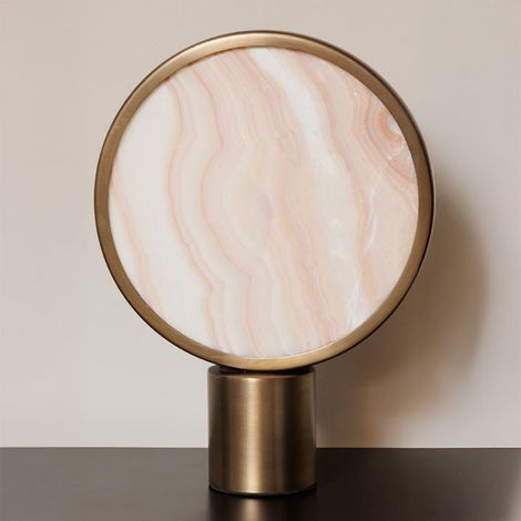 Lampe à poser Micro onyx fer doré 42x30x10cm (1/3)