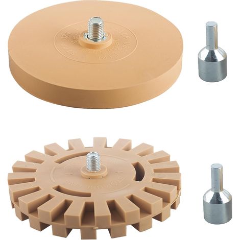 Lot de 2 gommes à film, pour visseuse sans fil, disque de gomme, gomme en caoutchouc, pour visseuse à percussion, autocollants en caoutchouc, pour enlever les films et autocollants pour voiture (1/5)