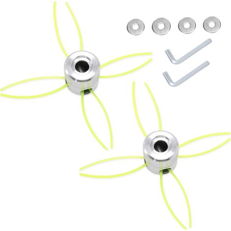Tête De Débroussailleuse - Aluminium Moulé Sous Pression - Double Fil Nylon 2,4 mm - Compatible Tondeuses À Fil - 2 Pièces (1/5)