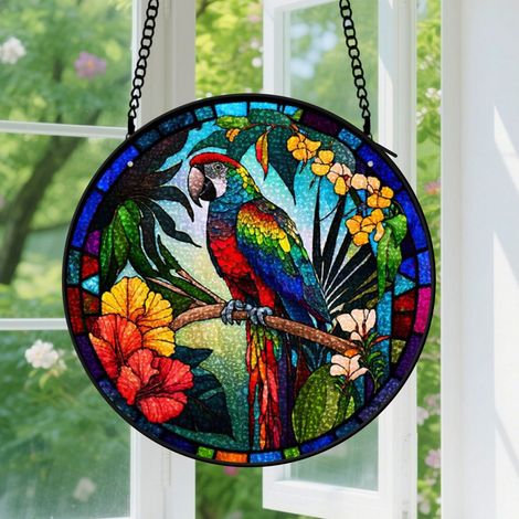 Capteur de soleil en vitrail - décoration spirituelle 9cm (1/4)
