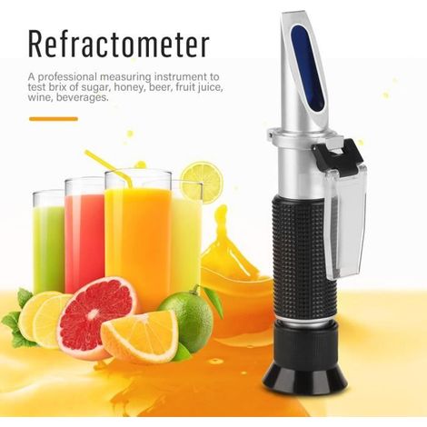 Réfractomètre Brix - HILILAND - Professionnel - Plage 0-20% - Compensation Température Automatique - 17 cm (1/4)