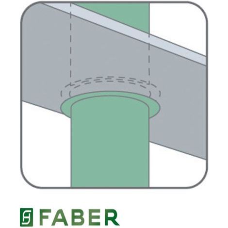 Faber 112.0157.309 Flangia di Rifinitura per Cappe diametro 15 cm altezza 12 mm (1/2)