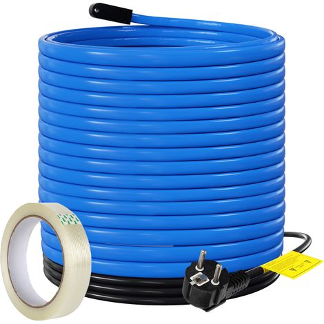 TolleTour 18m 306W Cable calefactor de protección contra las heladas autorregulable con termostato y 10 m de cinta adhesiva IP68 (1/5)