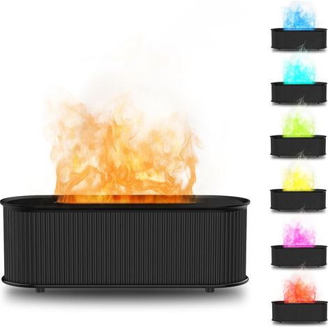 300ml Air Humidifier, Essential Oil Diffuser with 7 Color LEDs, Auto Shut-Off and Timer for Bedroom, Yoga, Spa, Massage - Black