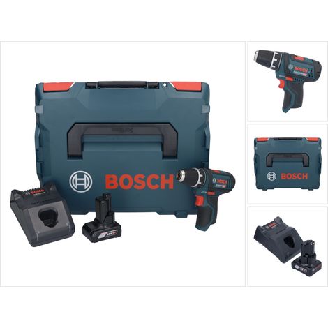 Bosch GSR 12V-15 Professional Akku Bohrschrauber 12 V 30 Nm + 1x Akku 6,0 Ah + Ladegerät + L-Boxx