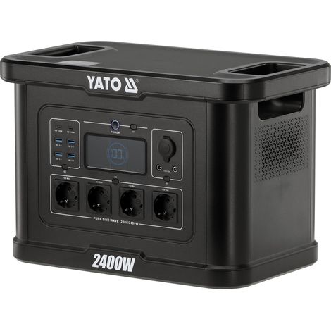 Station d’alimentation 2400W, 2232Wh, 4x230V, 6xUSB, 2x12 V, générateur solaire. (1/5)