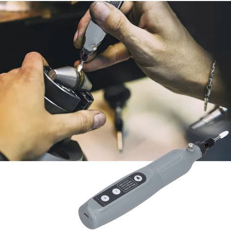 Mini-USB-wiederaufladbarer elektrischer Schleifer DC3,7V, Jade-Schnitzstift, Nagelpolierer, Lithium-Akku-Werkzeugset (202 mit Licht) (1/5)
