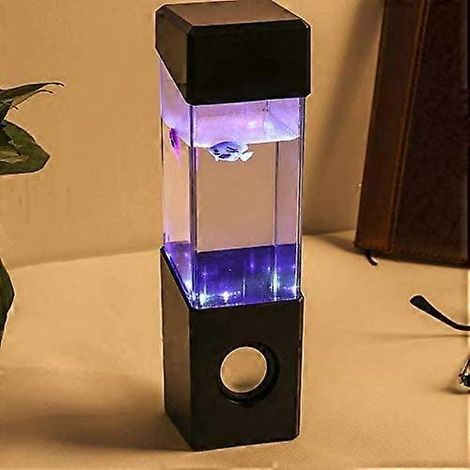 AQ8 Mini Enceinte Bluetooth sans fil en forme de bocal à poissons créatif, compatible avec téléphones portables et ordinateurs, lampe multicolore à sept couleurs, décoration sonore (1/4)