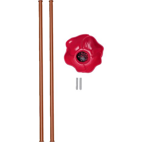 Abreuvoir à abeilles avec piquet, en forme de fleur, petit bassin pour oiseaux, décoration de jardin ou de cour extérieure, rose (1/5)