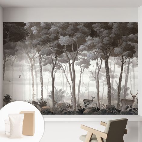 Carta Da Parati - Murale Alla Moda Decorazione - Camera Da Letto - Con Colla Gratuita magia della foresta 152x104 cm (1/5)