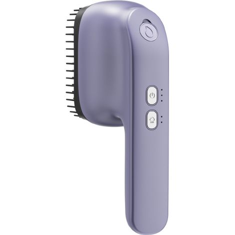 Pettine massaggiante per la testa, portatile, con vibrazione a 3 livelli, colore viola, interfaccia Tybe-c.