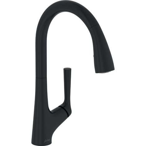 Mitigeur cuisine JACOB DELAFON Forte Bec haut douchette extractible noir mat (1/3)
