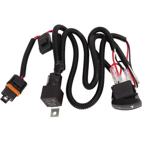 Kit de faisceau de câblage et relais pour klaxon 12V/24V 40A, bobine en cuivre pur ignifugée, pour klaxons de voiture et camion (type escargot). (1/5)