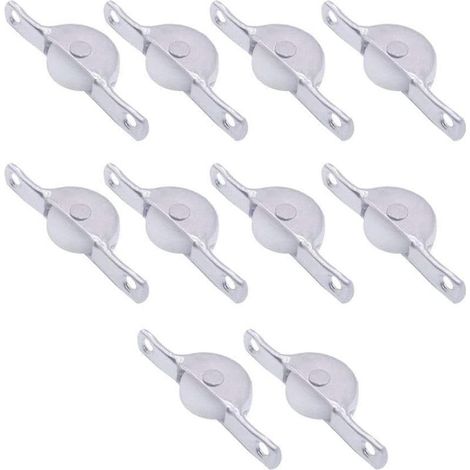 Lot de 10 roulettes de porte coulissante en nylon pour placard de maison