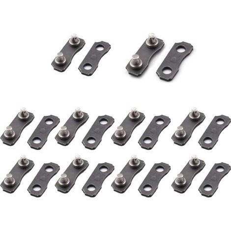 Kit de réparation de chaîne de tronçonneuse 10 pièces pour maillons Master Link 3/8-LP. Comprend des rubans à mesurer et des outils très similaires à l'original. (1/4)