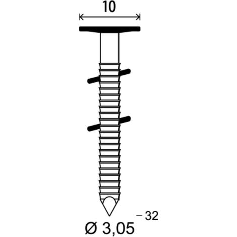 Coils 3,05x 32 annelé INOX