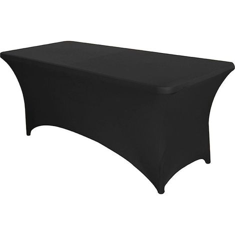 nappes Extensibles De Fte (1 Paquet, Noir, 244 X 75 X 75 Cm), Nappes En Polyester Et Lasthanne - Lavables En Machine Et Infroissables (1/5)