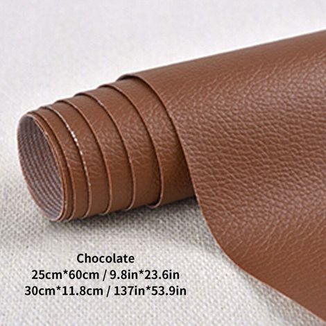 Patchs en cuir, 1 rouleau de patchs en cuir PU auto-adhésifs, trousse de premiers secours pour sièges auto, canapés, meubles, vestes, sacs à main, 50 x 137 cm, marron clair 1000 pcs (1/4)