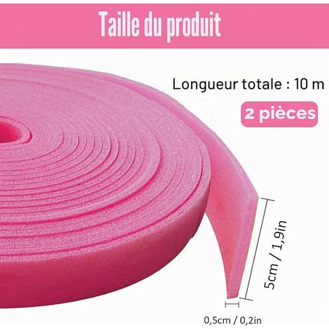 Edge Insulation Tape, Peripheral Tape for Tile for Screed Resilient Strips for Underfloor Heating Pink (1/3)