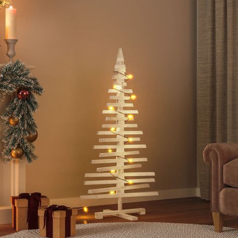 Árbol de Navidad de madera de adorno madera maciza pino 120 cm vidaXL (1/5)