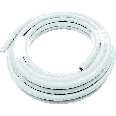 Tuyau flexible en acier inoxydable uniroll de 10 m. 1" DN20 mm. pour l'eau recouverte de blanc