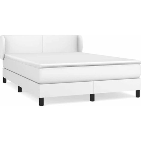 Maison Exclusive - Boxspringbett mit Matratze Weiß 140x200 cm Kun (1/5)