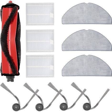 11 piezas de repuesto. Compatible con aspiradoras robot Roborock Q7 M5/M5+. Incluye 1 cepillo principal，3 filtros (1/5)