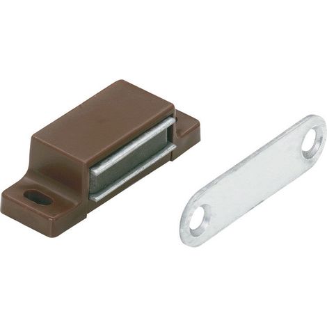 Lot De 4 Loqueteaux Magnétiques Plastique Hettich, L.14.5 X L.45.3 Mm