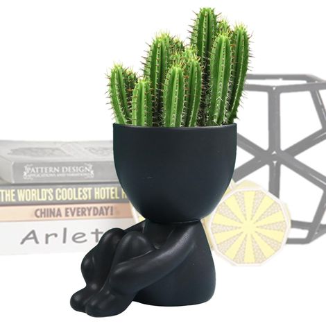 Planteur de Visage - Petits Pots en céramique pour d'intérieur avec (1/5)