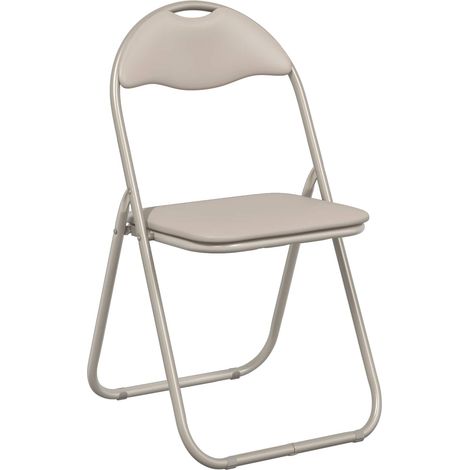 Folding Chair 8 pcs Sand 48 x 43.5 x 81 cm Faux Leather vidaXL