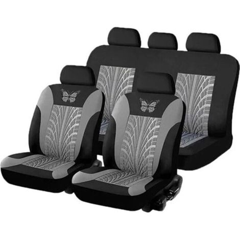 Housse Siege Voiture , Ensemble de Housses de Siège Auto Universelle ,Couvre Sieges pour Avant et Arrière Grise (1/4)