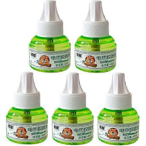 5 piècesChauffage anti-moustiques électrique 5-10x, répulsif liquide anti-moustiques inodore, outil de lutte contre les insectes nuisibles (1/5)
