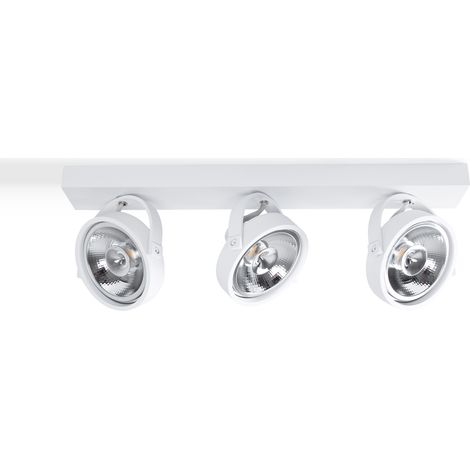 Triplo faretto da soffitto orientabile "IRIS" + 3 lampadine AR111 - Bianco Caldo (1/5)