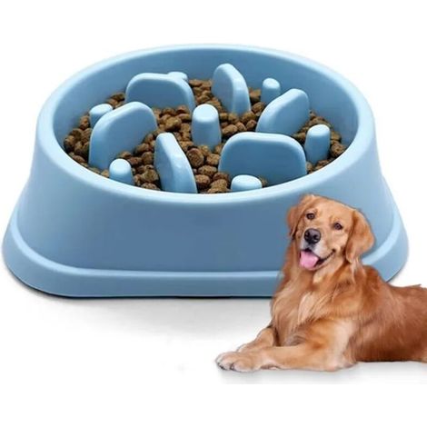 Gamelle Anti Glouton Chat,Gamelle Anti Glouton Chien Favorise la Digestion de l'animal, Anti Vomissements (1/4)