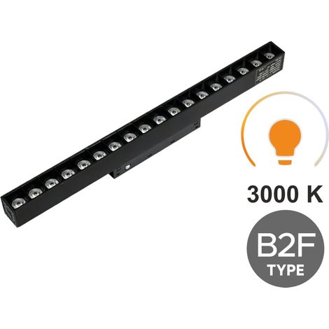 Faretto lineare a griglia 18W 3000K caldo, tipo B2F per binari magnetici SMART TRACK 48VDC (1/5)