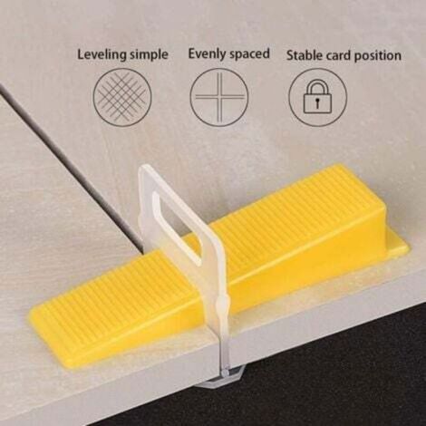 200pcs Languettes de nivellement - Largeur du joint 3mm Épaisseur 6 12mm - Pose de carreaux (1/4)