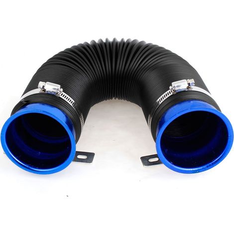 Tuyau Admission Air Froid 80mm Bleu Noir 1pc Pour Voiture