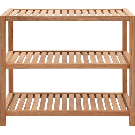 Maison Exclusive - Scaffale da Bagno in Legno Massello di Noce 65x40x65 cm (1/5)